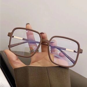 Brown Square Frame Glasses
